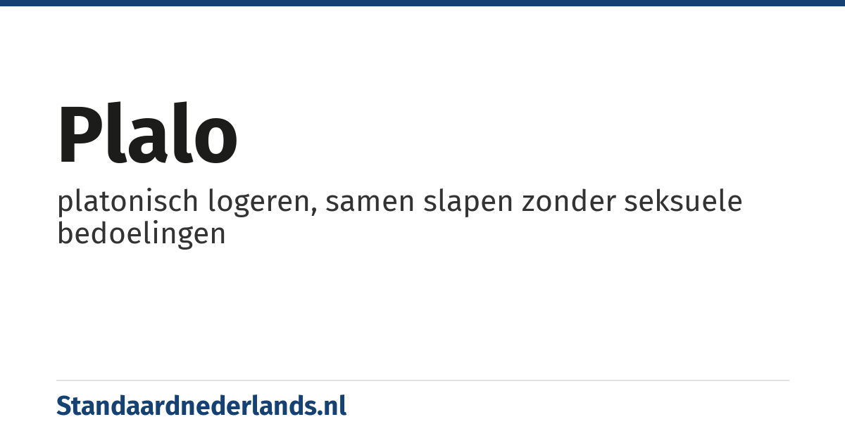 Plalo: platonisch logeren, samen slapen zonder seksuele bedoelingen