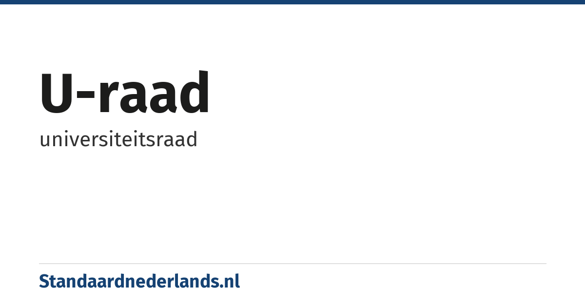 U-raad: universiteitsraad