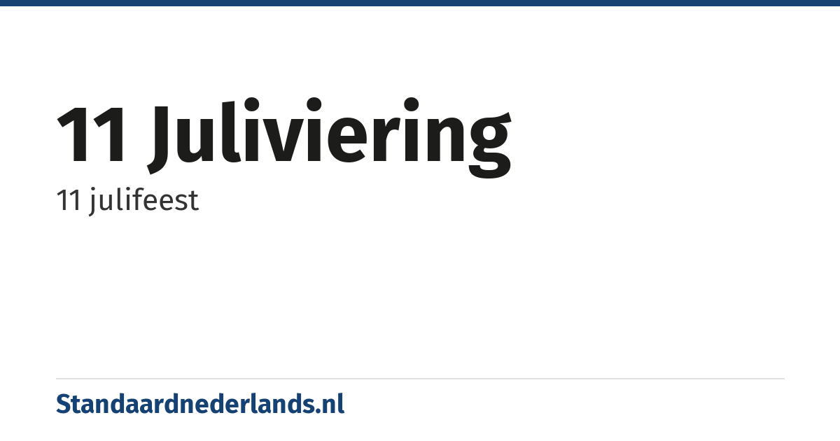 11 juliviering: 11 julifeest
