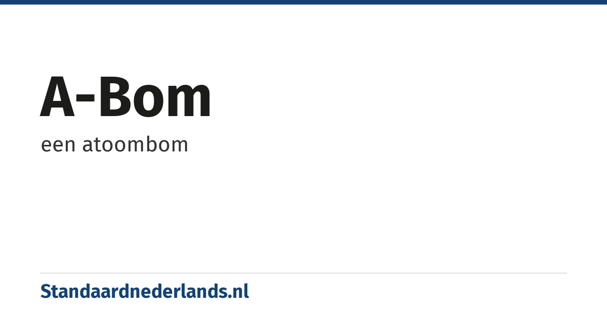 A-bom: een atoombom
