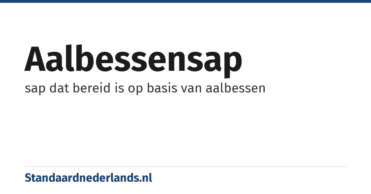 aalbessensap: sap dat bereid is op basis van aalbessen