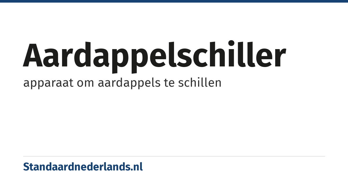 aardappelschiller: apparaat om aardappels te schillen