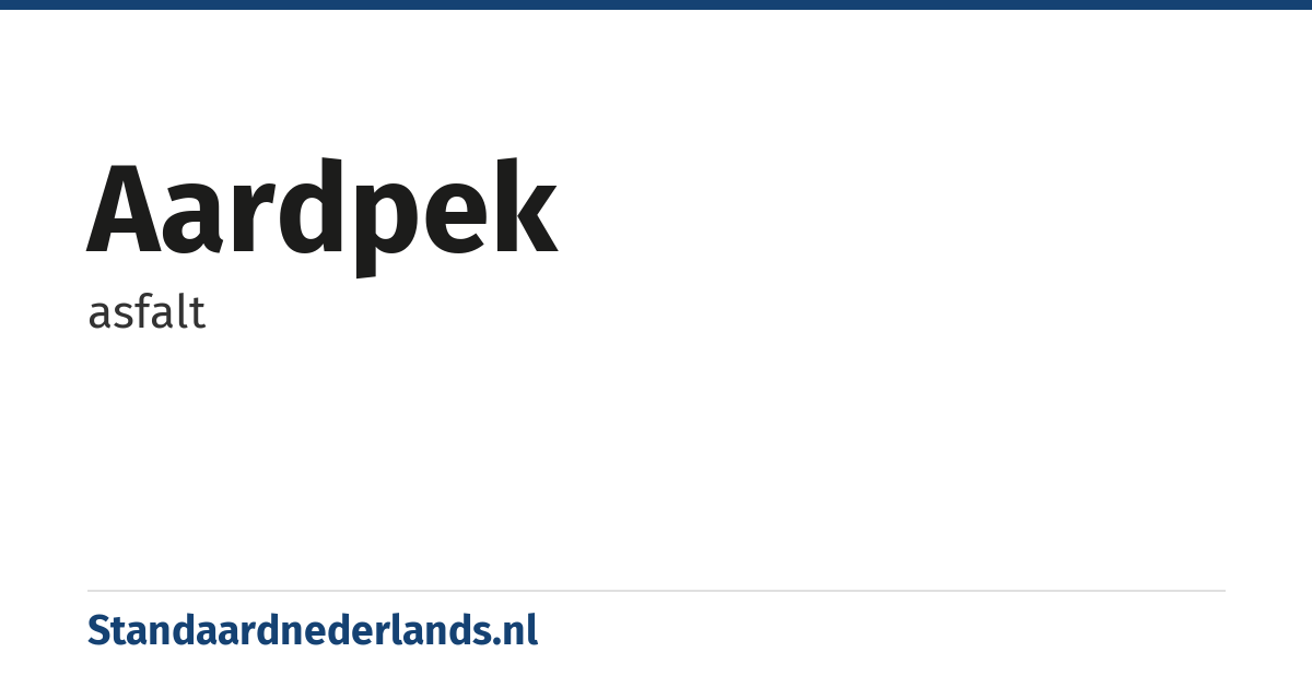 aardpek: asfalt