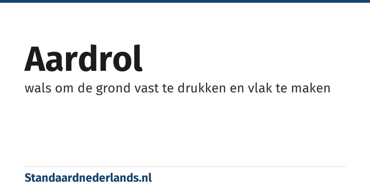 aardrol: wals om de grond vast te drukken en vlak te maken