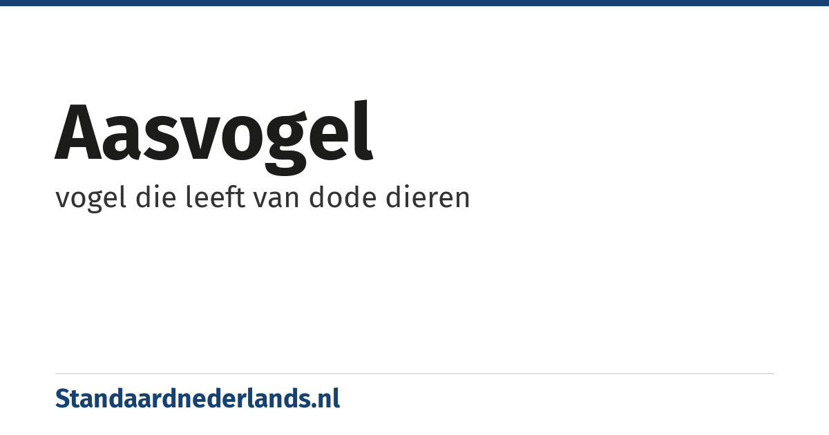 aasvogel: vogel die leeft van dode dieren