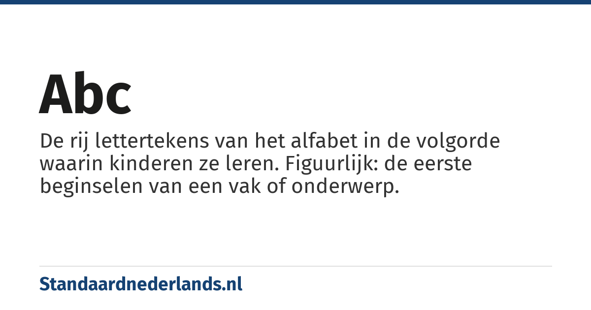 abc: het alfabet