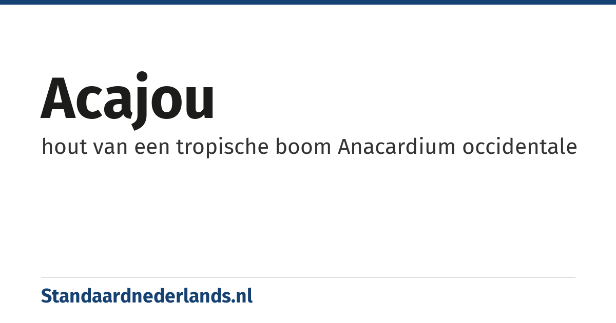 acajou: hout van een tropische boom Anacardium occidentale