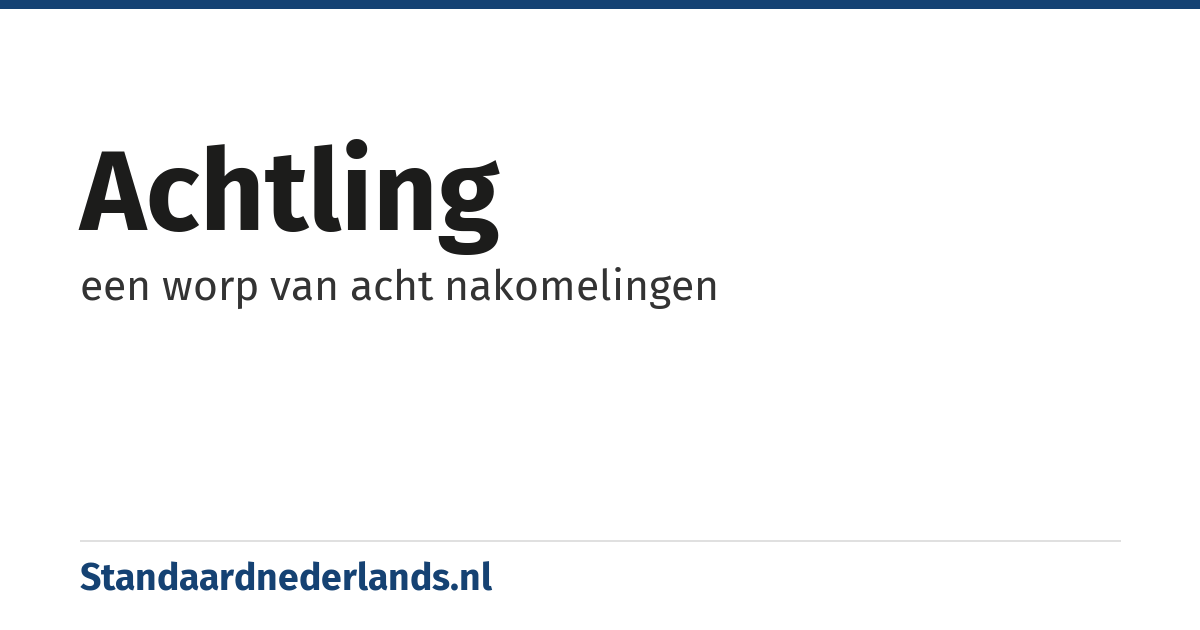 achtling: een worp van acht nakomelingen