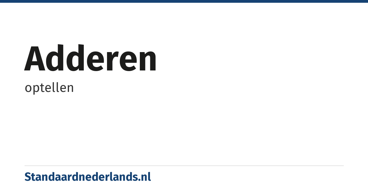 adderen: optellen