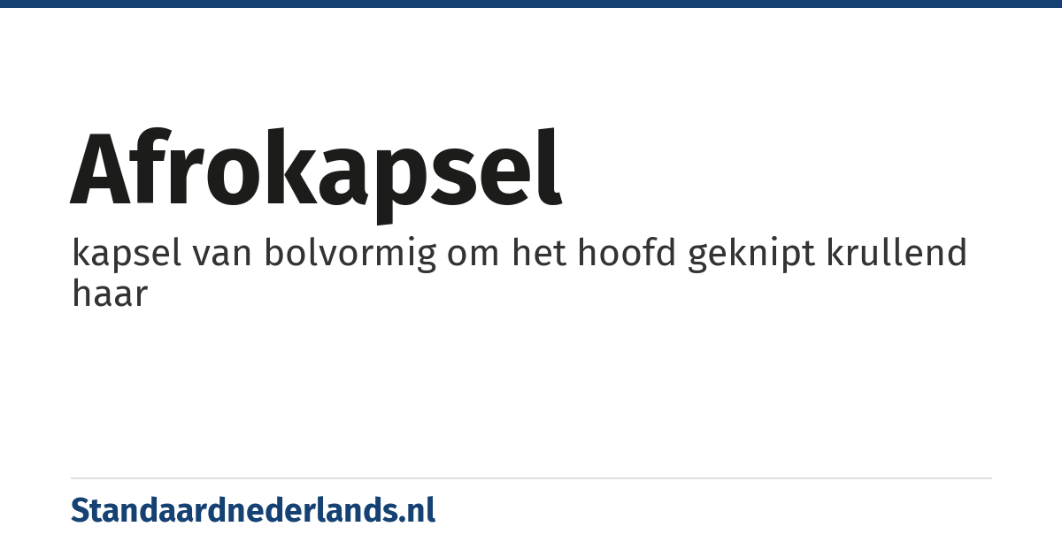 afrokapsel: kapsel van bolvormig om het hoofd geknipt krullend haar