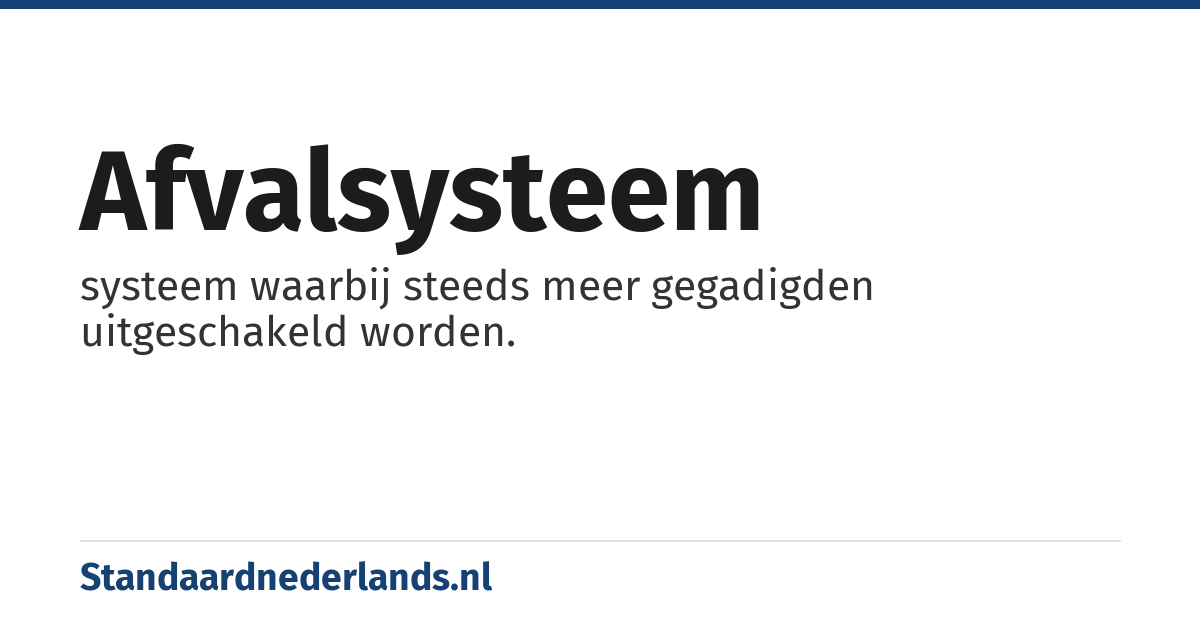 afvalsysteem: systeem waarbij steeds meer gegadigden uitgeschakeld worden.