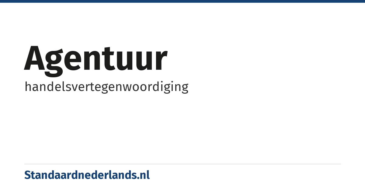 agentuur: handelsvertegenwoordiging