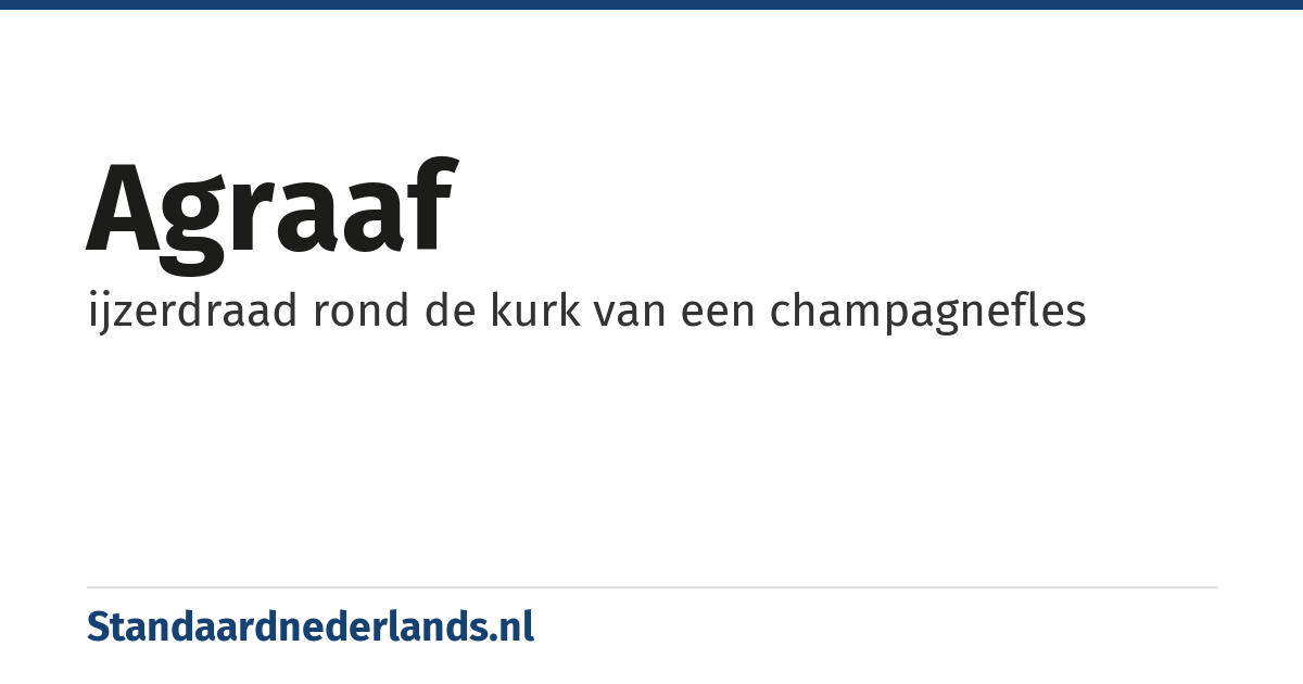 agraaf: ijzerdraad rond de kurk van een champagnefles