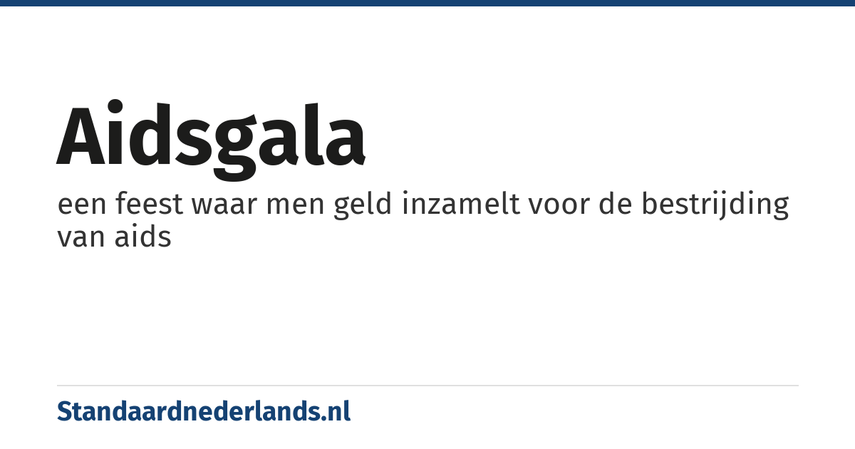aidsgala: een feest waar men geld inzamelt voor de bestrijding van aids