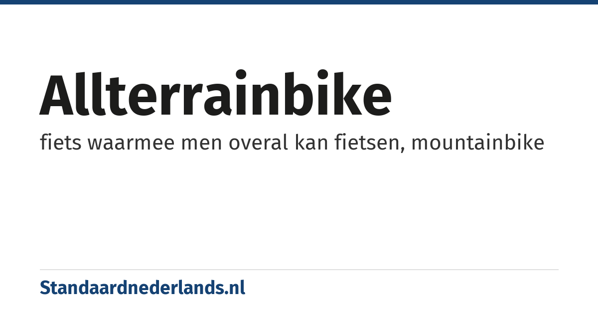 allterrainbike: fiets waarmee men overal kan fietsen, mountainbike