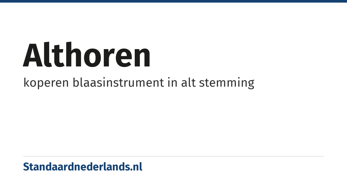althoren: koperen blaasinstrument in alt stemming