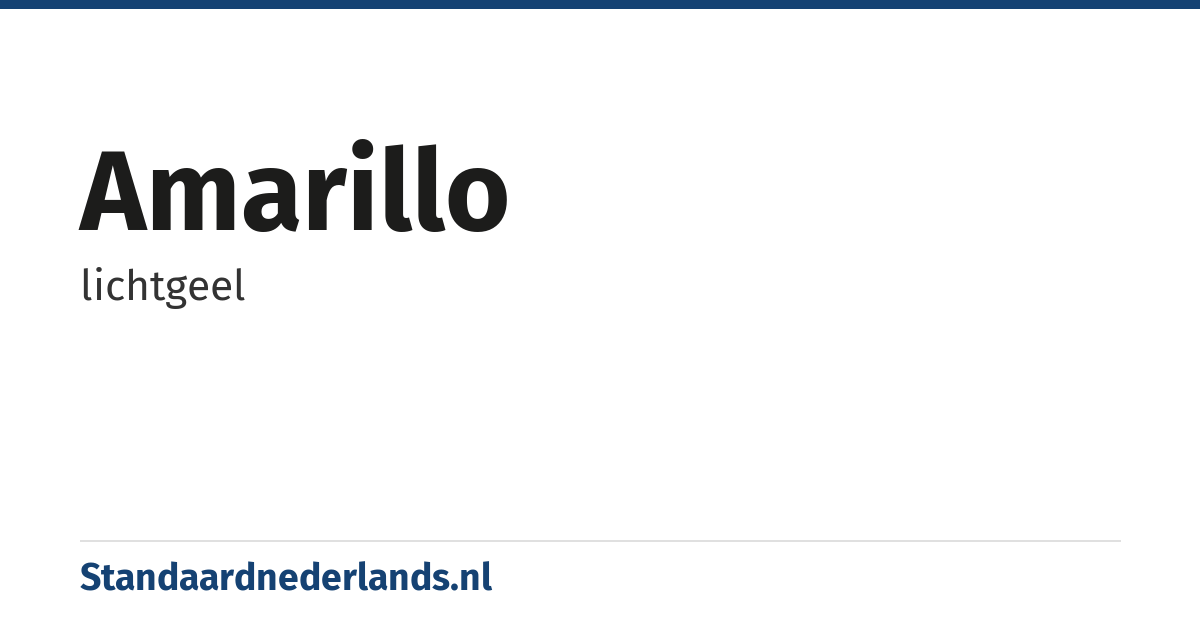 amarillo: lichtgeel