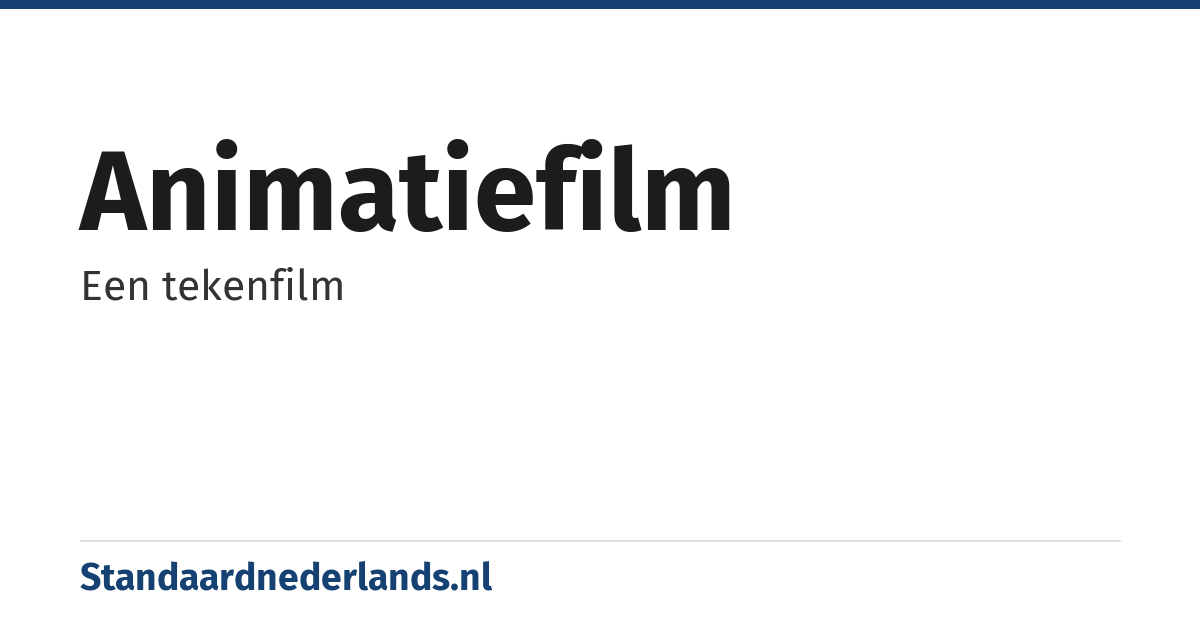 animatiefilm: Een tekenfilm