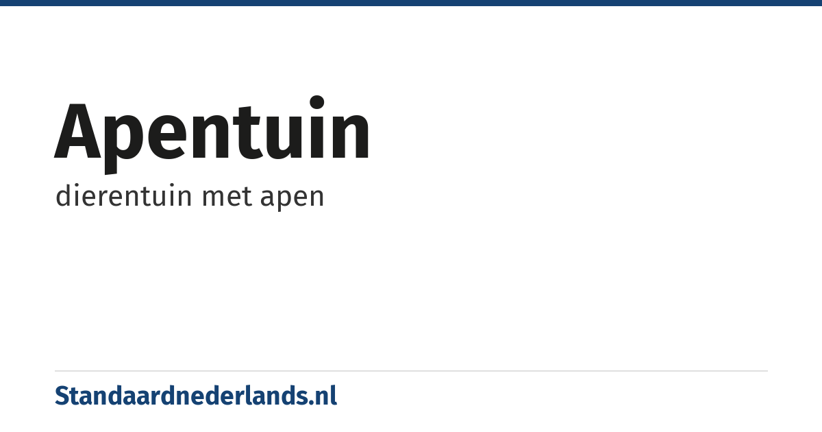 apentuin: dierentuin met apen