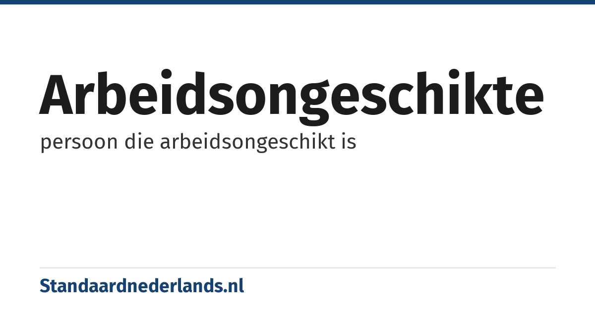 arbeidsongeschikte: persoon die arbeidsongeschikt is