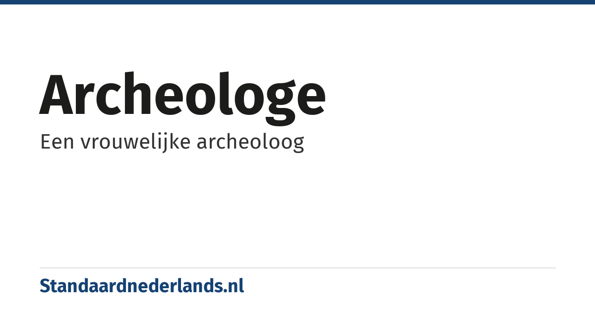 archeologe: Een vrouwelijke archeoloog