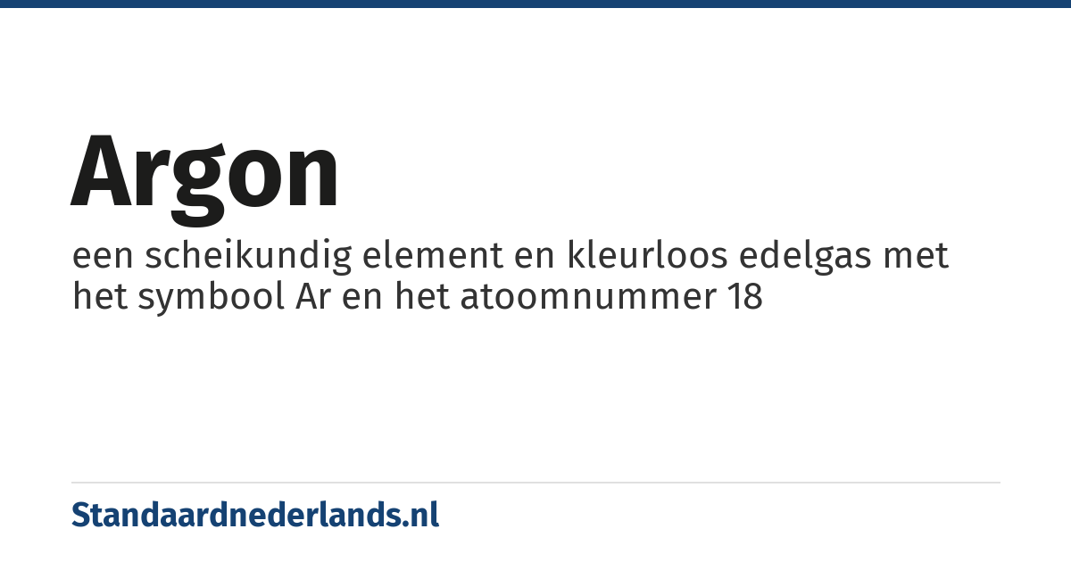argon: een scheikundig element en kleurloos edelgas met het symbool Ar en het atoomnummer 18