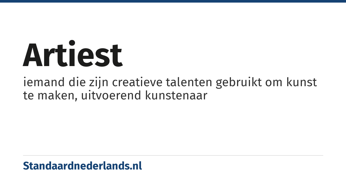artiest: iemand die zijn creatieve talenten gebruikt om kunst te maken, uitvoerend kunstenaar