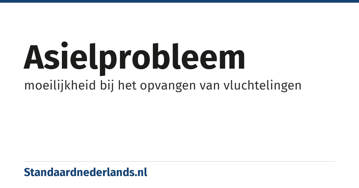 asielprobleem: moeilijkheid bij het opvangen van vluchtelingen