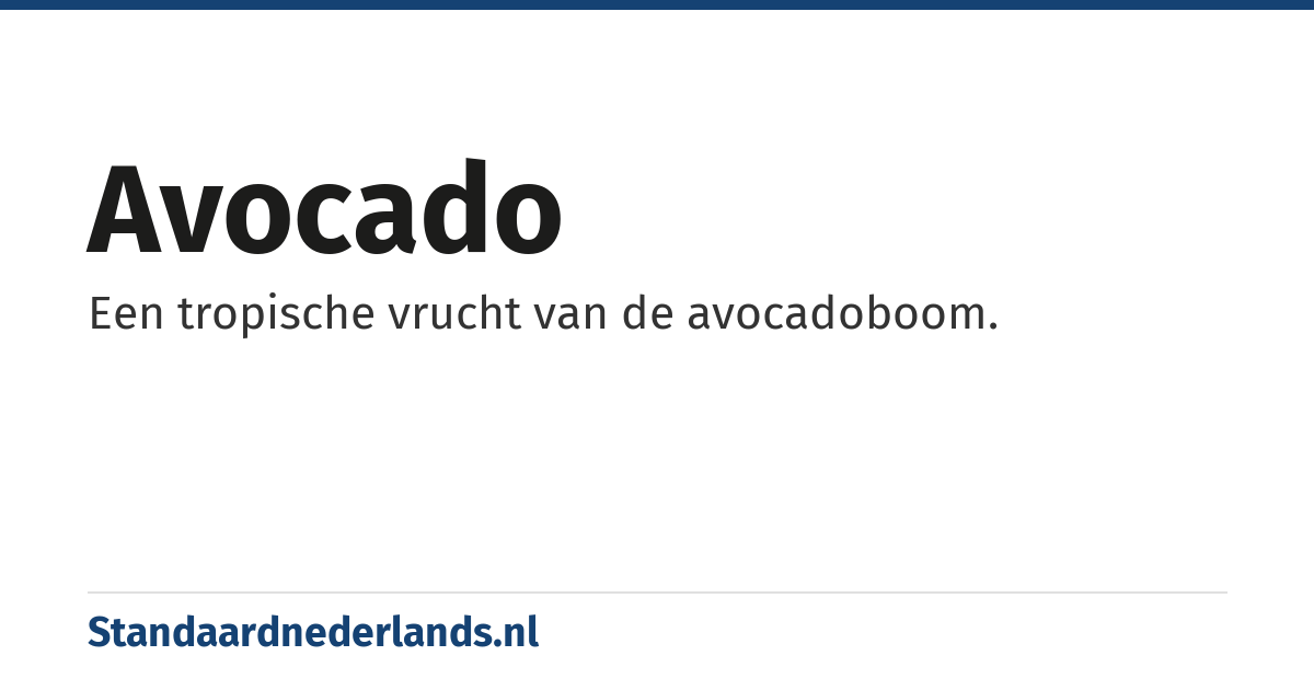 avocado: een tropische vrucht van de avocadoboom