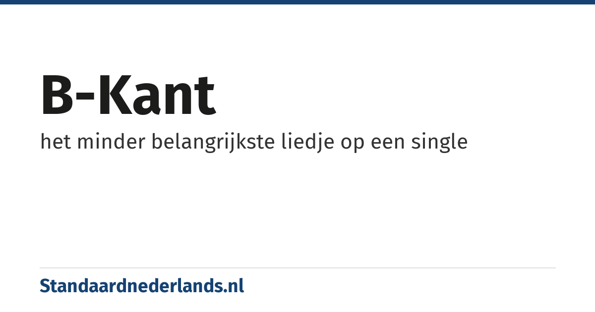 B-kant: het minder belangrijkste liedje op een single