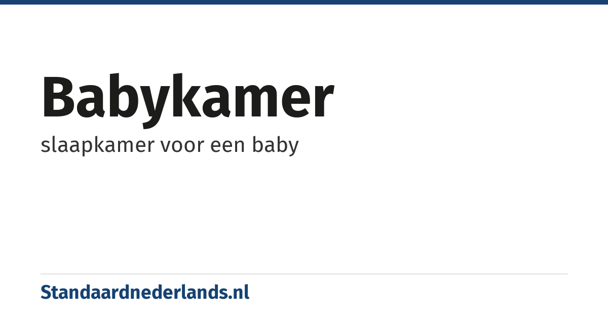 babykamer: slaapkamer voor een baby
