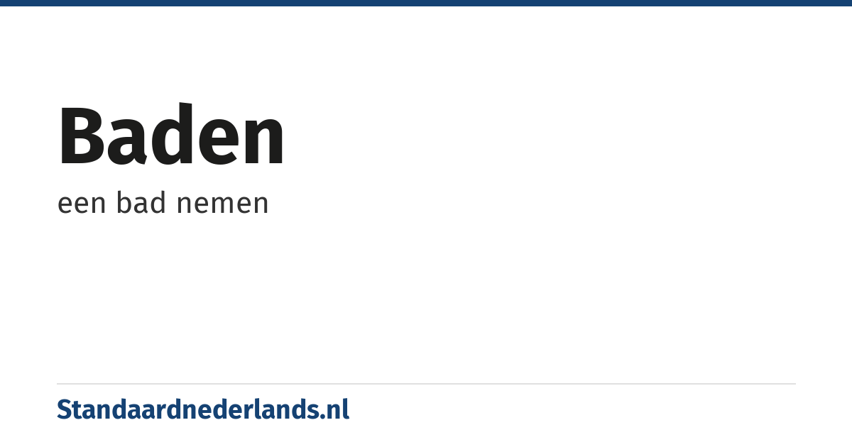 baden: een bad nemen