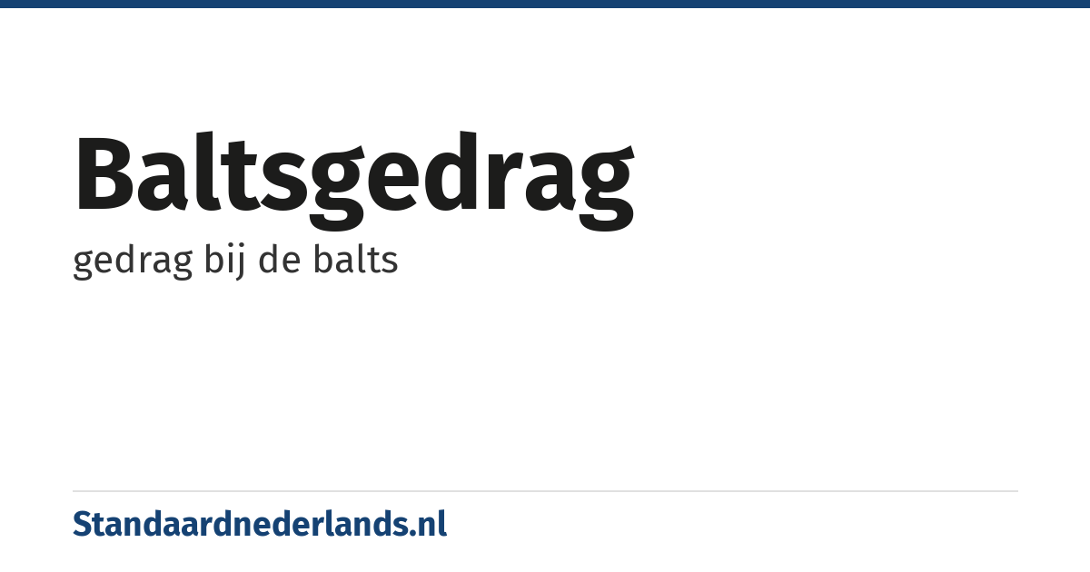 baltsgedrag: gedrag bij de balts