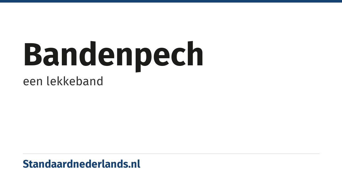 bandenpech: een lekkeband