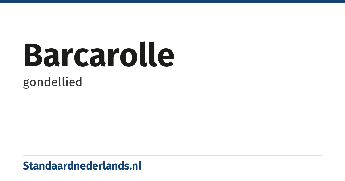 barcarolle: gondellied
