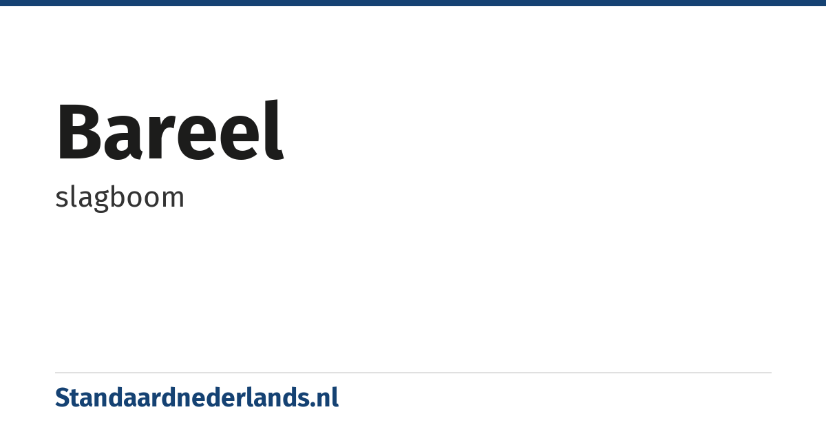 bareel: slagboom