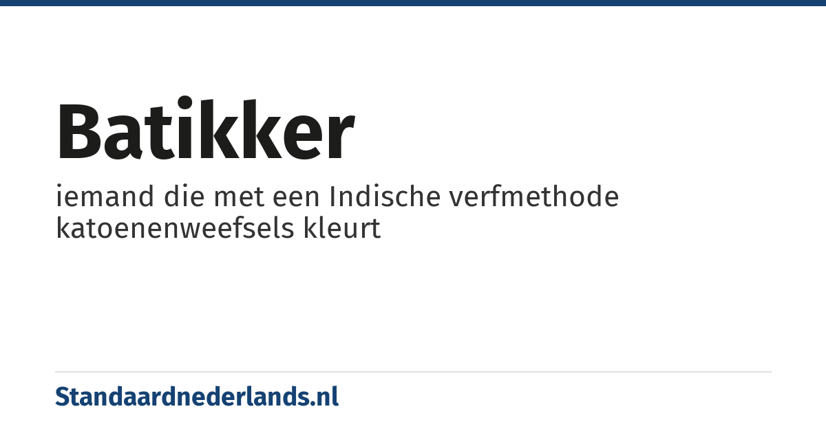 batikker: iemand die met een Indische verfmethode katoenenweefsels kleurt
