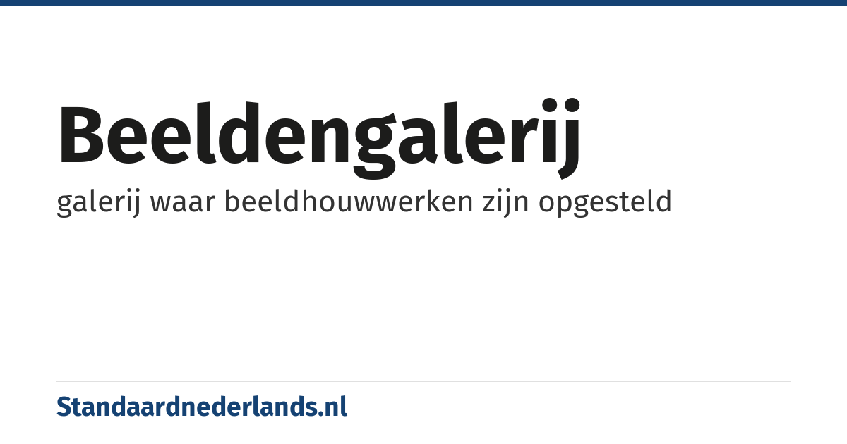 beeldengalerij: galerij waar beeldhouwwerken zijn opgesteld