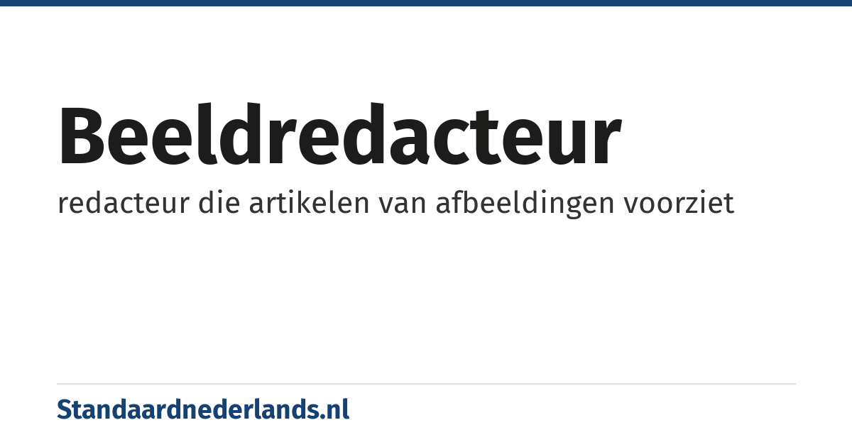 beeldredacteur: redacteur die artikelen van afbeeldingen voorziet
