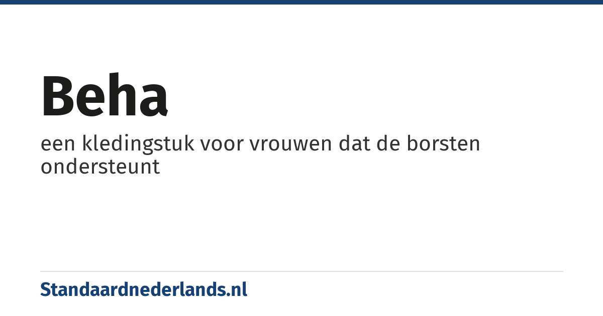 beha: een kledingstuk voor vrouwen dat de borsten ondersteunt
