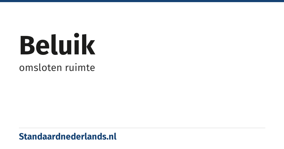 beluik: omsloten ruimte