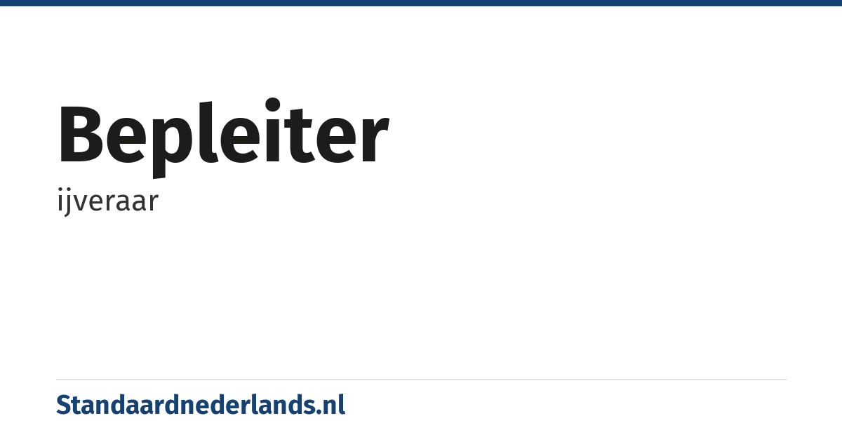 bepleiter: ijveraar