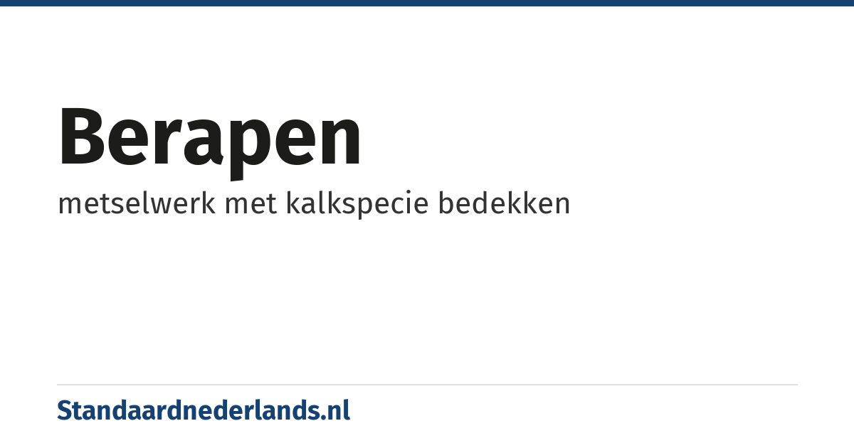 berapen: metselwerk met kalkspecie bedekken