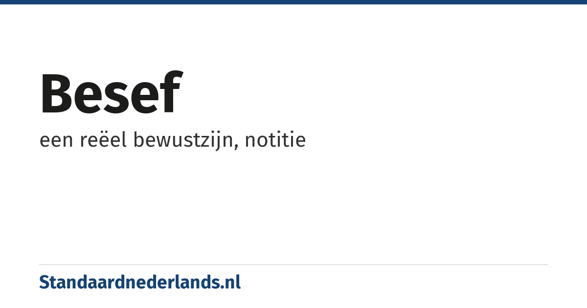 besef: een reëel bewustzijn, notitie