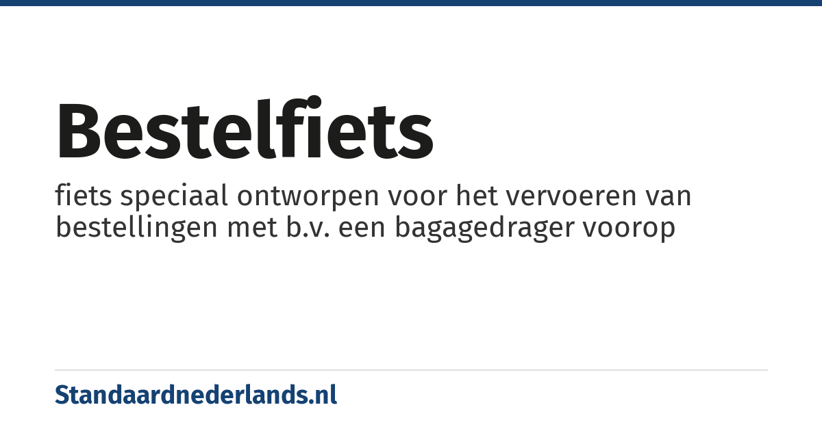 bestelfiets: fiets speciaal ontworpen voor het vervoeren van bestellingen met b.v. een bagagedrager voorop