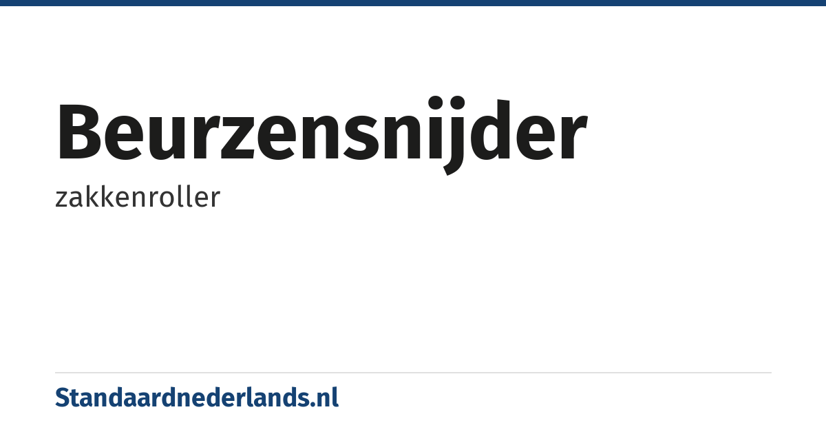 beurzensnijder: zakkenroller