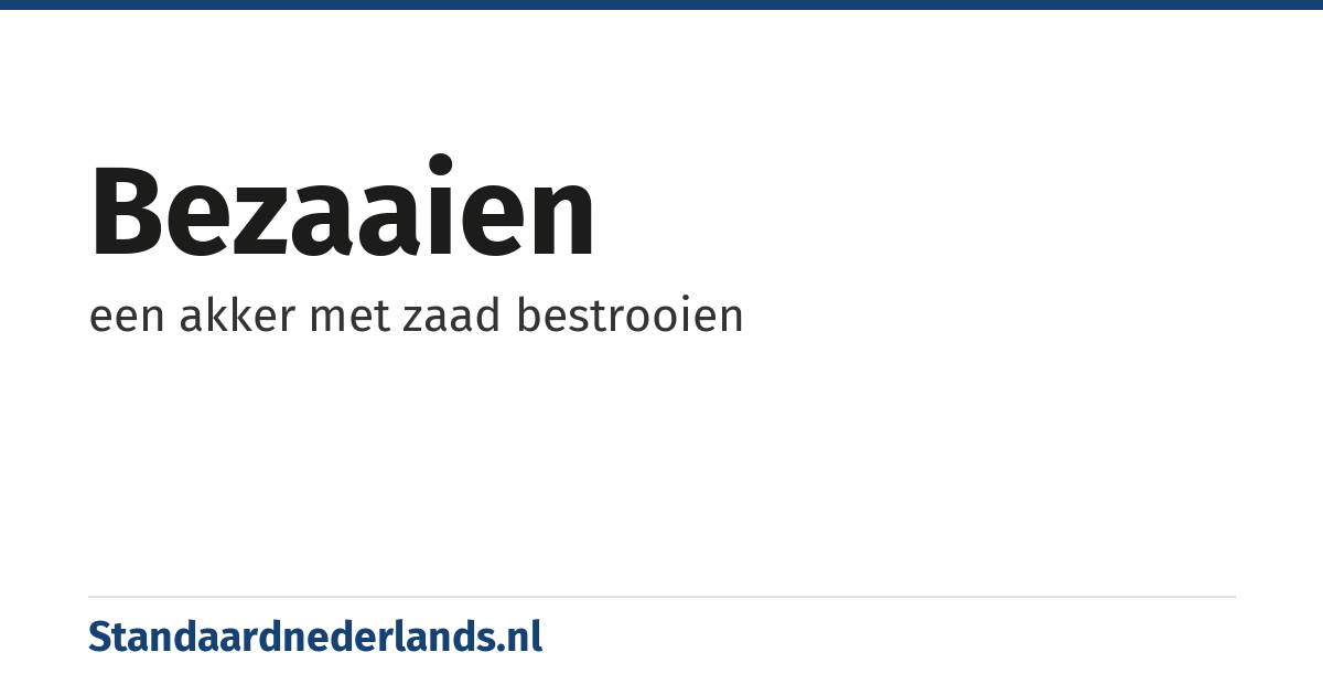 bezaaien: een akker met zaad bestrooien