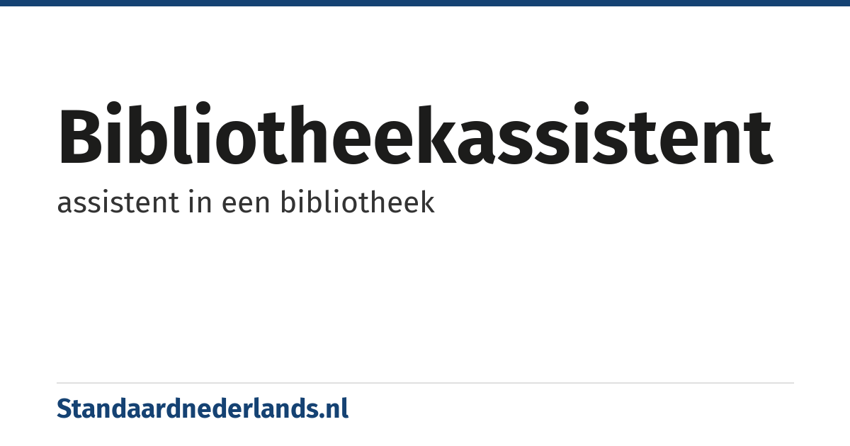 bibliotheekassistent: assistent in een bibliotheek