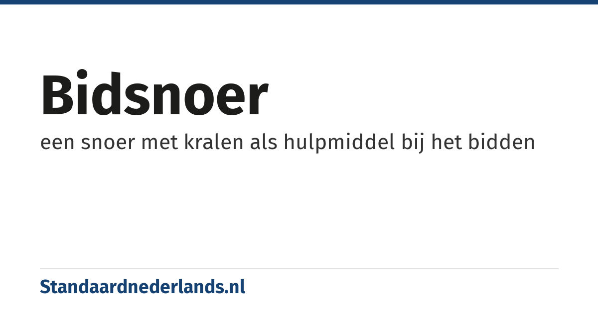 bidsnoer: een snoer met kralen als hulpmiddel bij het bidden