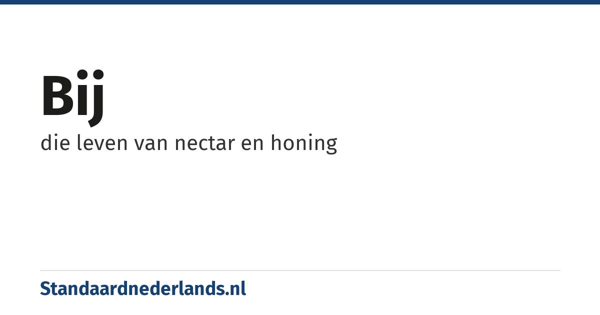 bij: die leven van nectar en honing